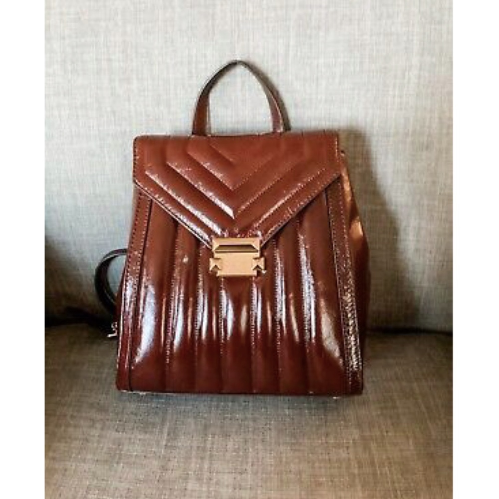 NWT Michael Kors Medium Oxblood Leather Backpack - Picture 5 of 8
